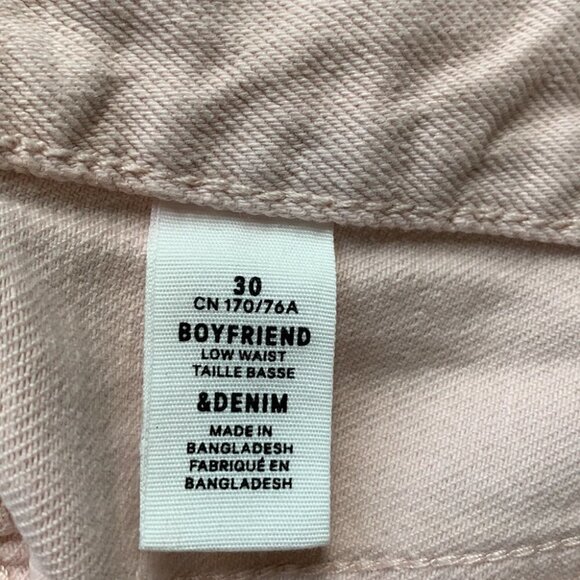 H&m & Denim pink distressed boyfriend jeans - Picture 4 of 8